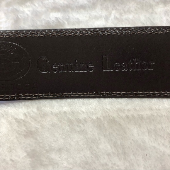 Cansooba Dark Brown Leather Belt Size 36 - Picture 4 of 10